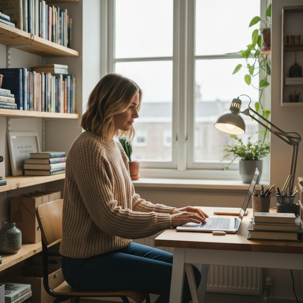 Cozy Home Office Portrait